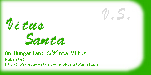 vitus santa business card